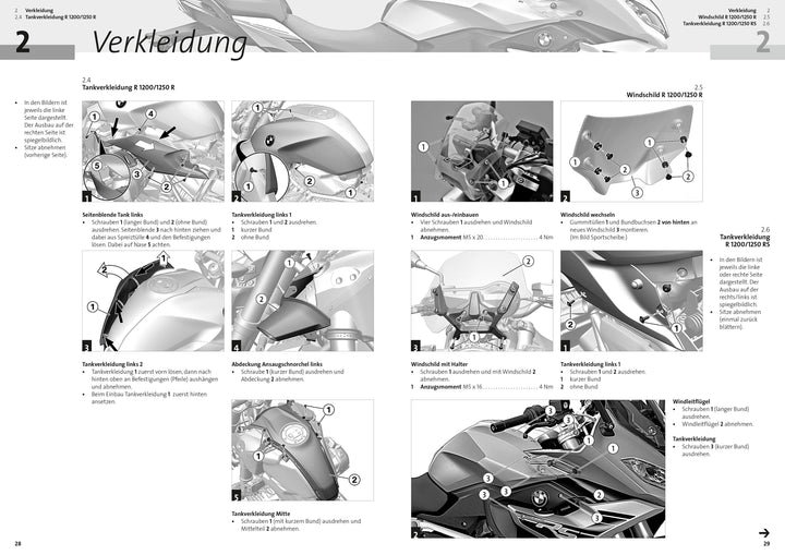 BMW R 1200 R, BMW R 1250 R, BMW R 1200 RS, BMW R 1250 RS Reparaturanleitung ...