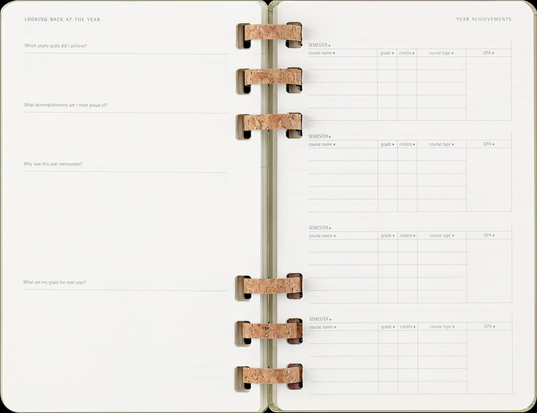 Moleskine 12 Monate Studienplaner mit Spiralbindung 2026, L/A5, Fester Einba...