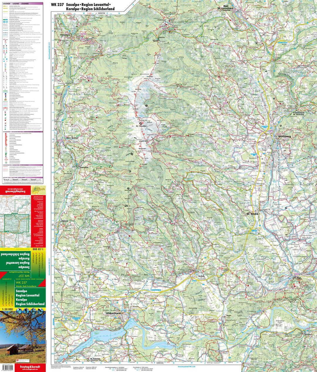 Saualpe - Lavanttal - Koralpe - Region Schilcherheimat 1 : 50 000. WK 237 | -