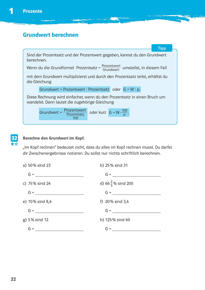 10-Minuten-Training Prozente und Zinsen. Mathematik 6.-8. Klasse | -