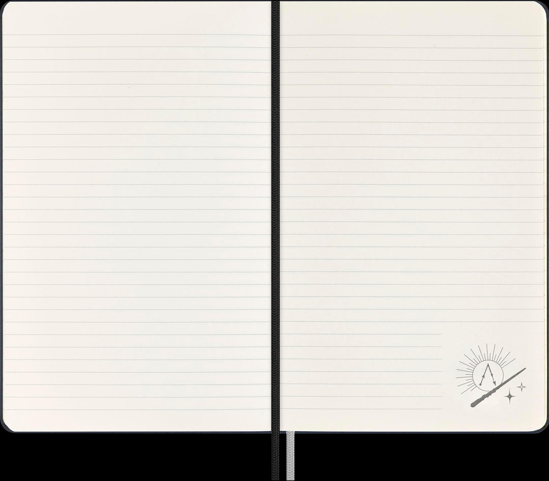 Moleskine Harry Potter Lumos Notizbuch, L/A5, Liniert, Fester Einband, Schwa...