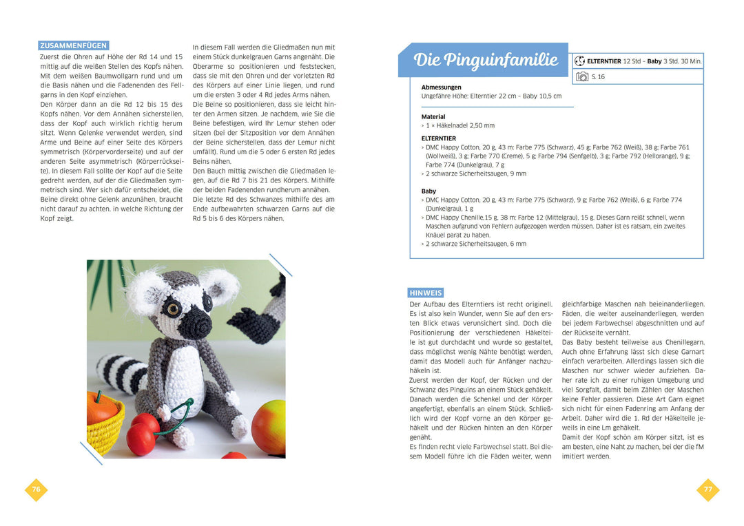 Niedliche Tierfamilien - Große und kleine Amigurumis häkeln | Clesse, Marie