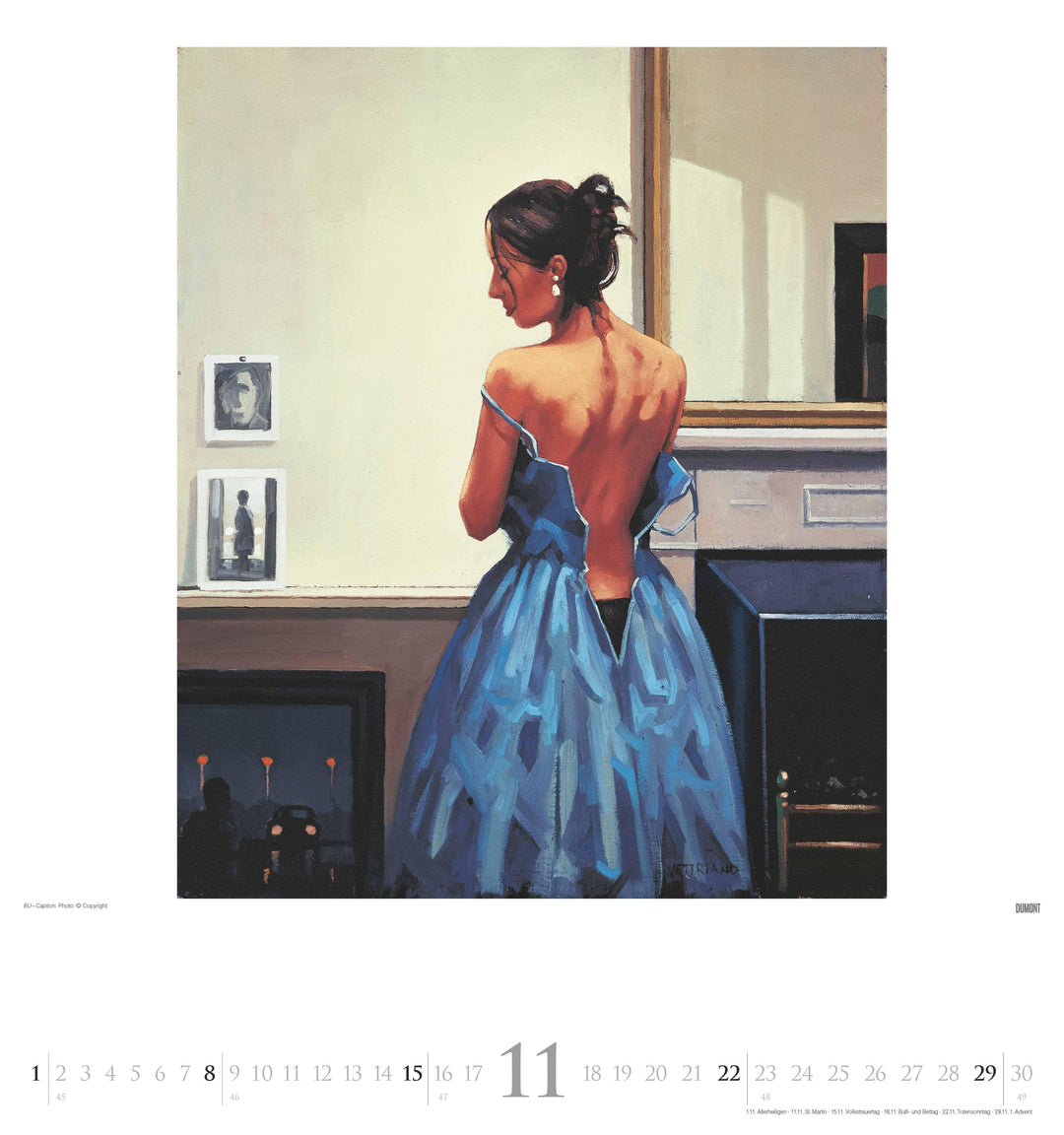 Jack Vettriano 2026 - Kunst-Kalender - Wand-Kalender - 45x48 | -