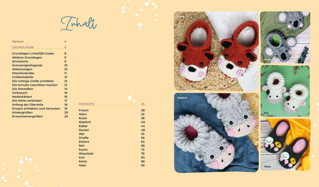 Tierisch gemütlich - Amigurumi-Hausschuhe häkeln für Klein und Groß | -