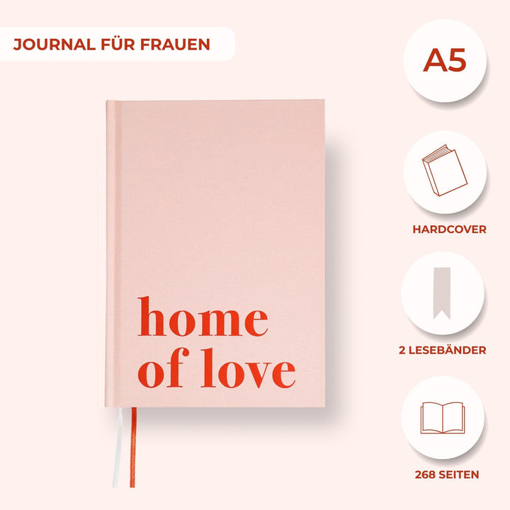 "home of love" Journal für Frauen | Mit wunderschönem Farbschnitt | Schalnic...