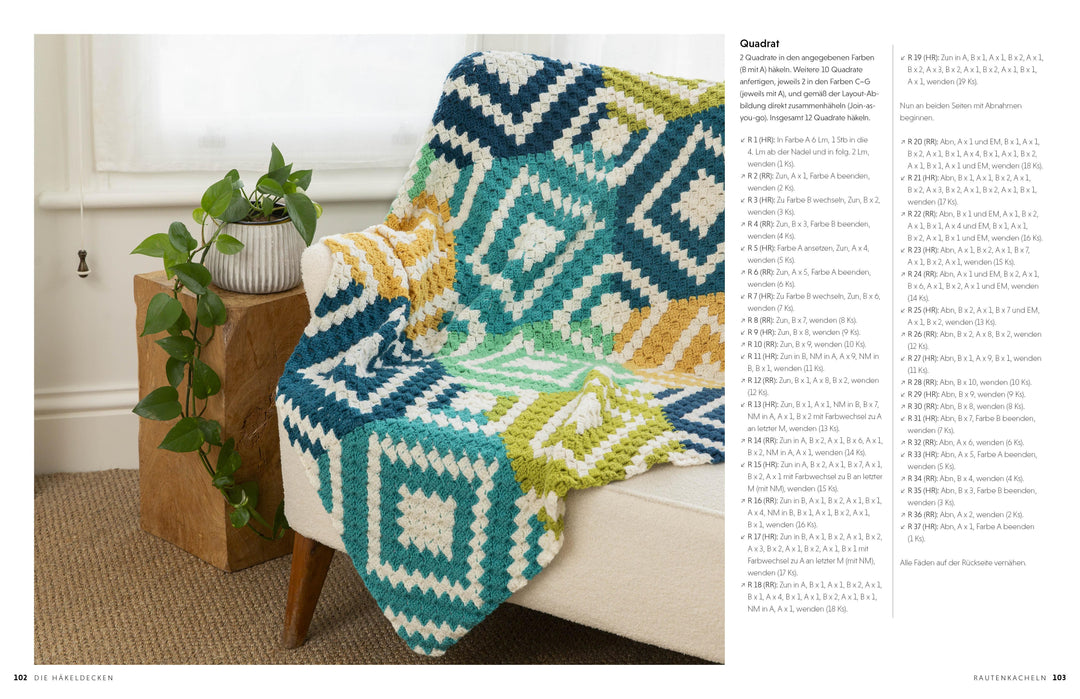 Bunte Häkeldecken Corner-to-Corner | Morgan, Leonie