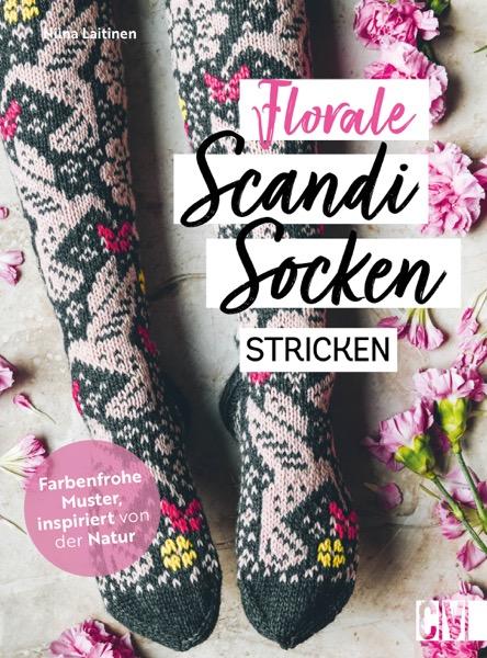 Florale Scandi-Socken stricken | Laitinen, Niina