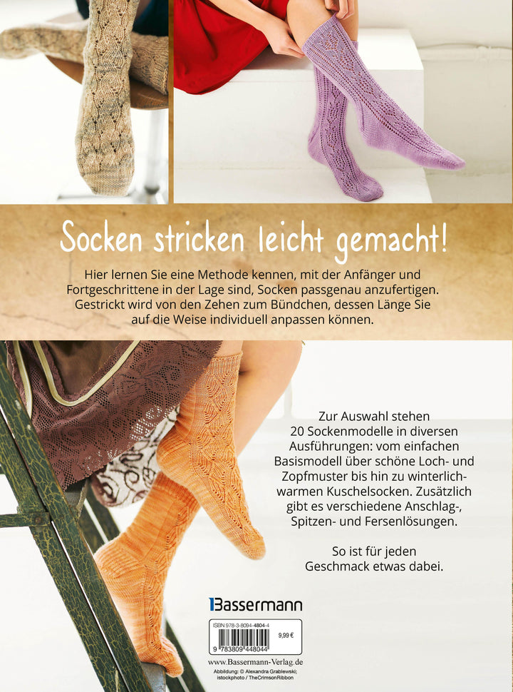 Socken stricken andersrum - Von der Spitze zum Bündchen. Die geniale Methode...