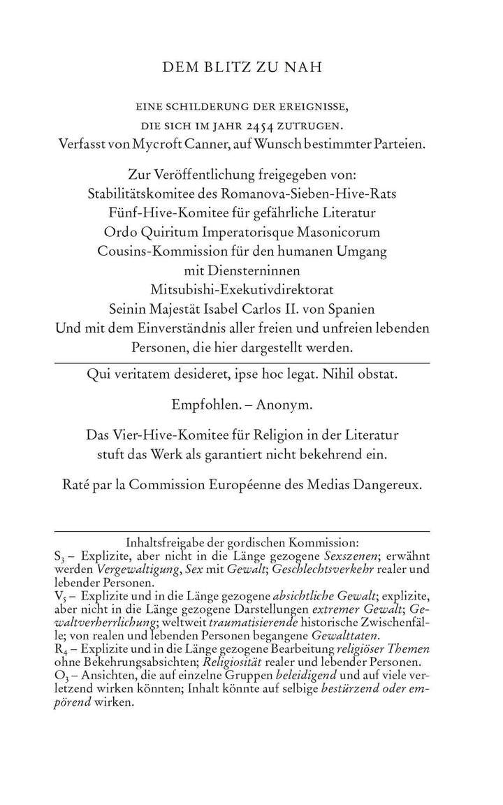 Dem Blitz zu nah | Palmer, Ada