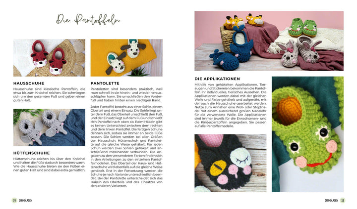 Tierisch gemütlich - Amigurumi-Hausschuhe häkeln für Klein und Groß | -