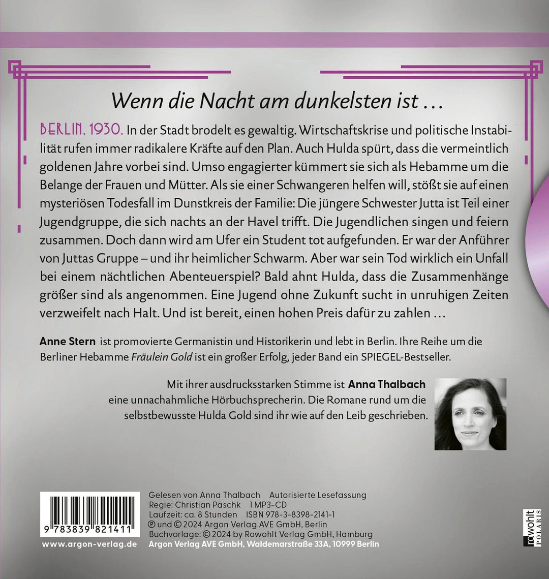 Fräulein Gold: Nacht über der Havel | Stern, Anne