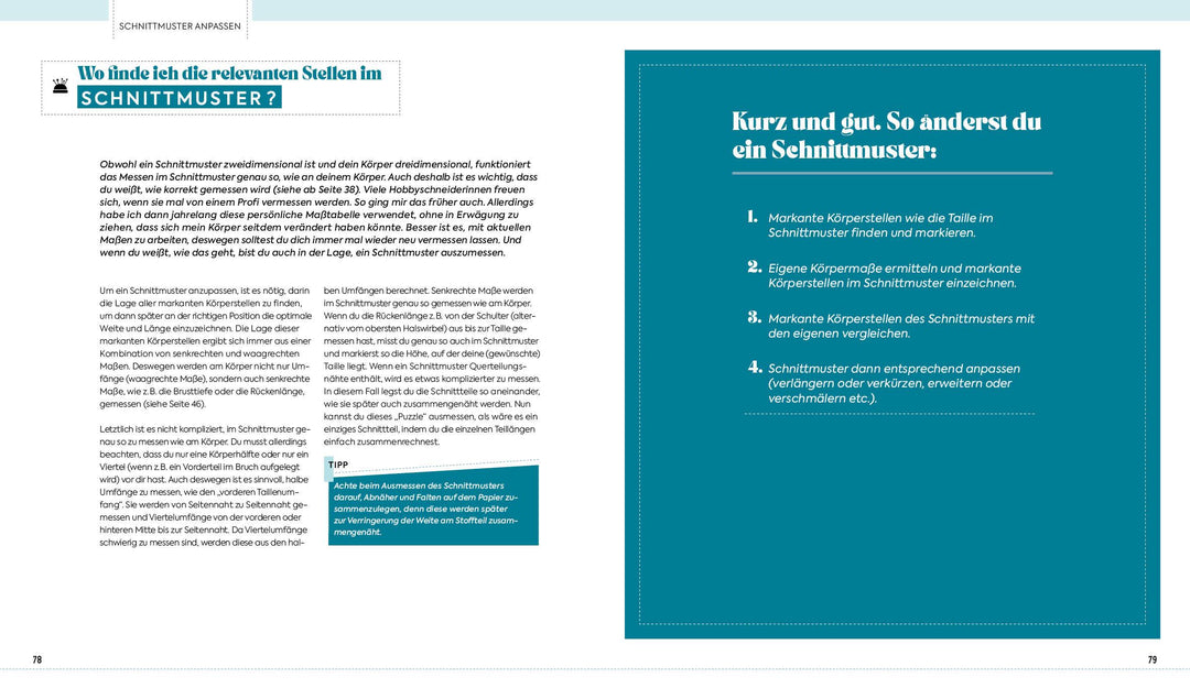 Passt perfekt - Schnittmuster an die eigene Körperform anpassen | Rensch-Ber...