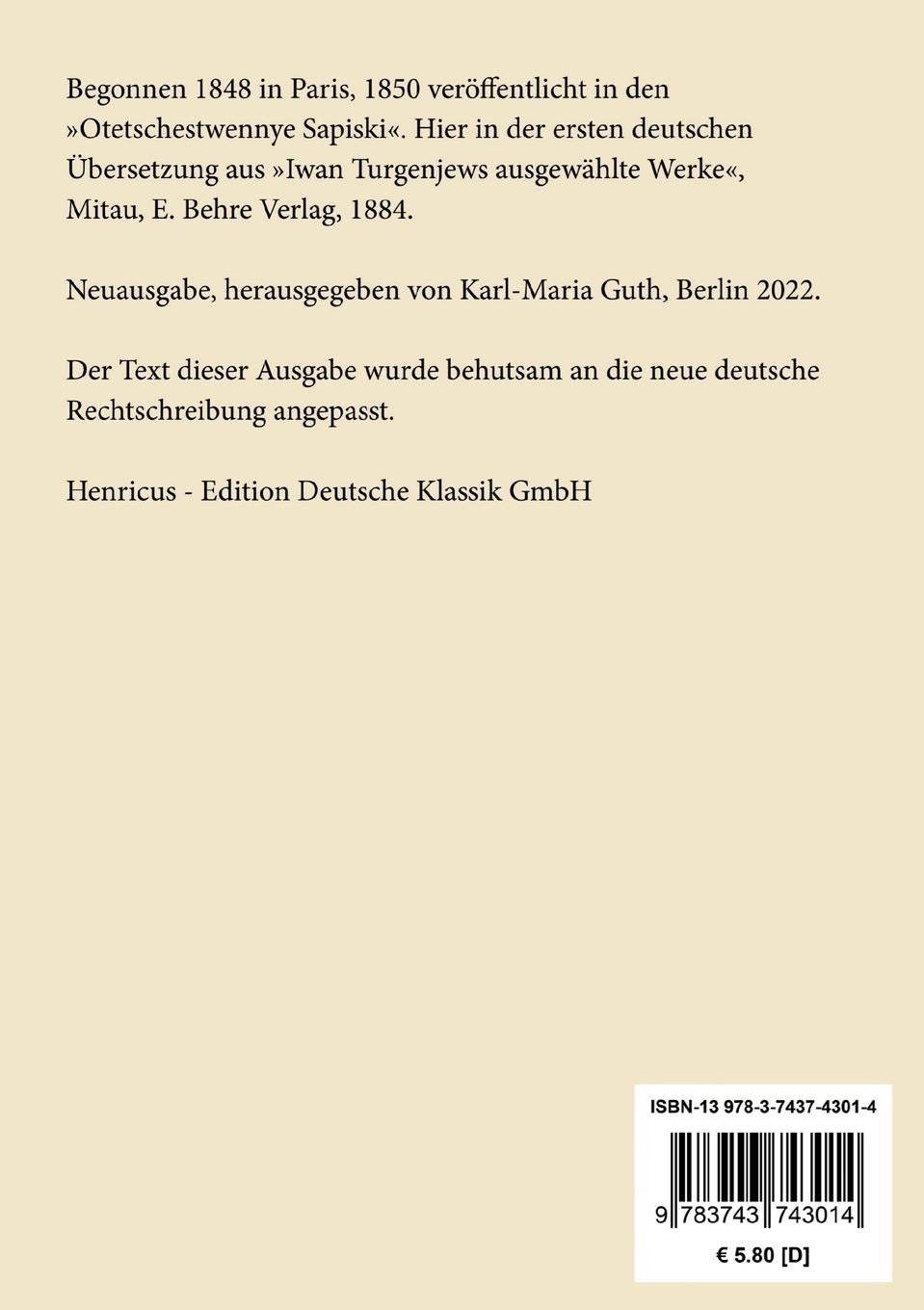 Tagebuch eines Überflüssigen | Turgenjew, Iwan