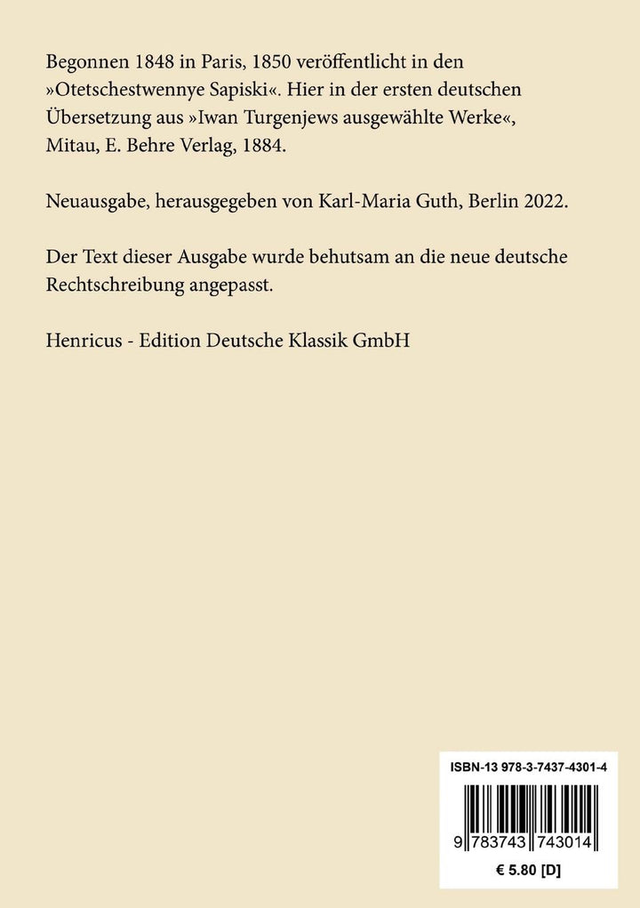 Tagebuch eines Überflüssigen | Turgenjew, Iwan