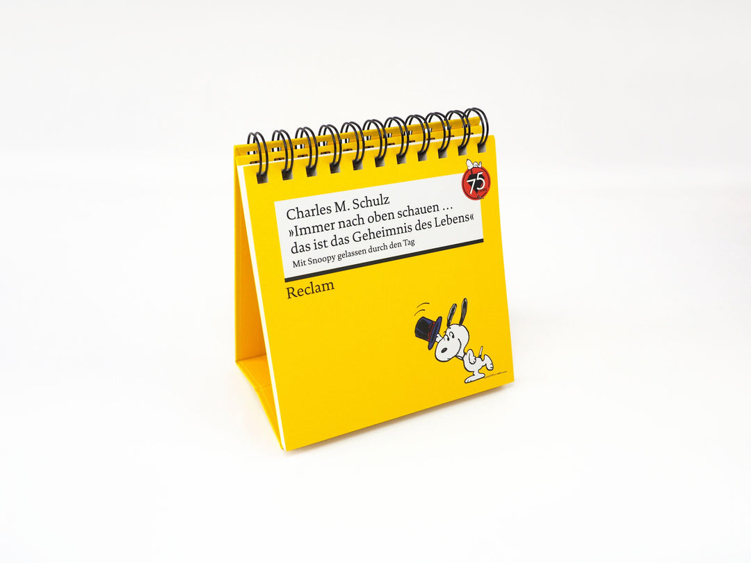 "Immer nach oben schauen ... das ist das Geheimnis des Lebens". Mit Snoopy g...