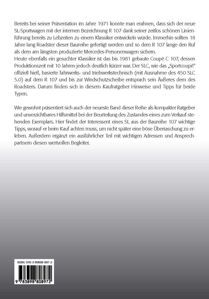 Praxisratgeber Klassikerkauf Mercedes Benz 280-560 SL & SLC (R/C 107) | Bras...
