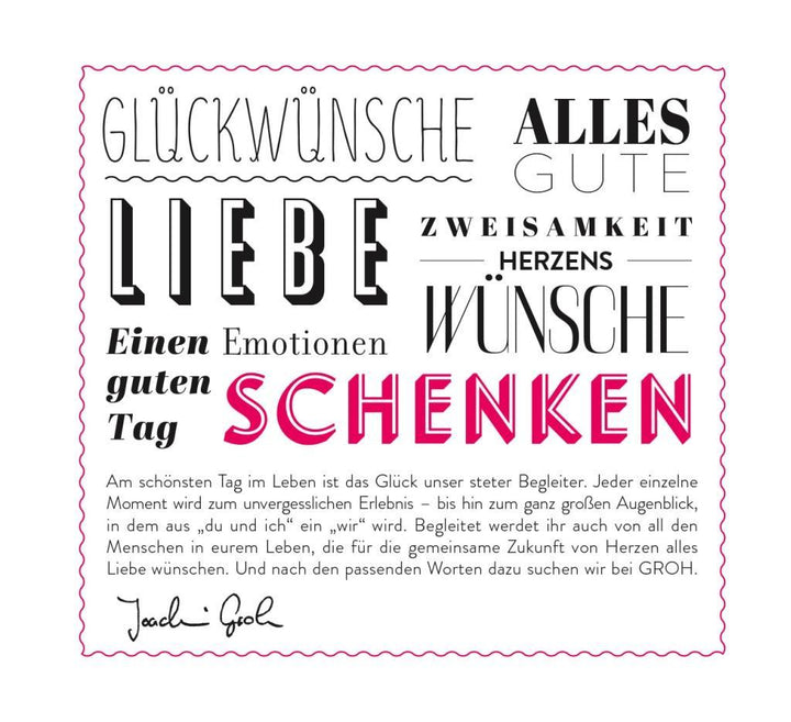 Was ich euch wünsche zur Hochzeit | -