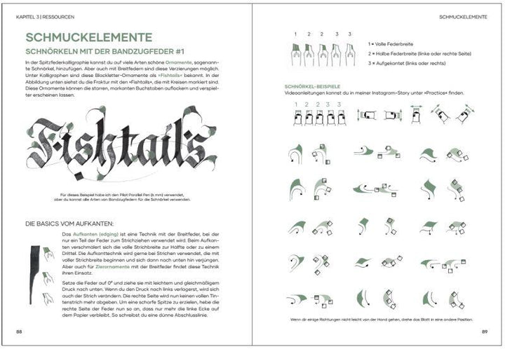 Praxisbuch Kalligraphie Alphabete | Schullerer, Cindy