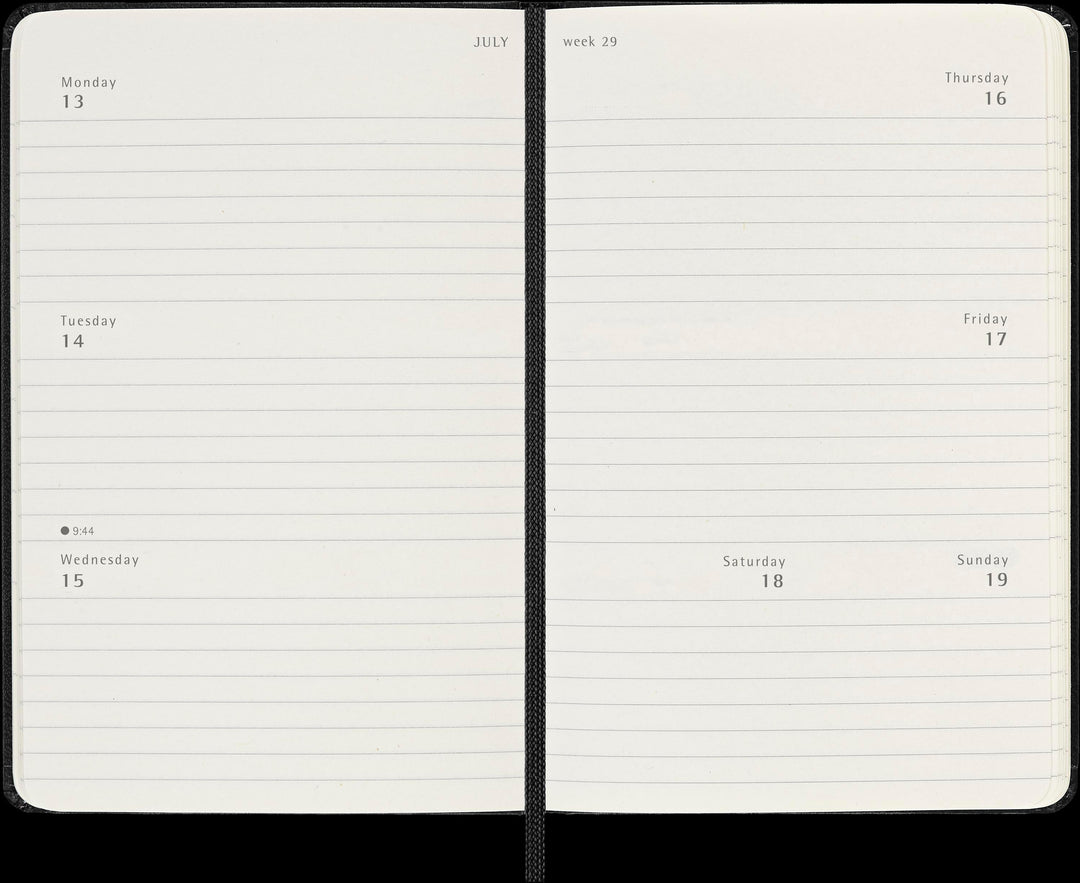 Moleskine 18 Monate Wochenkalender 2025/2026, P/A6, 1 Wo = 2 Seiten, Horizon...