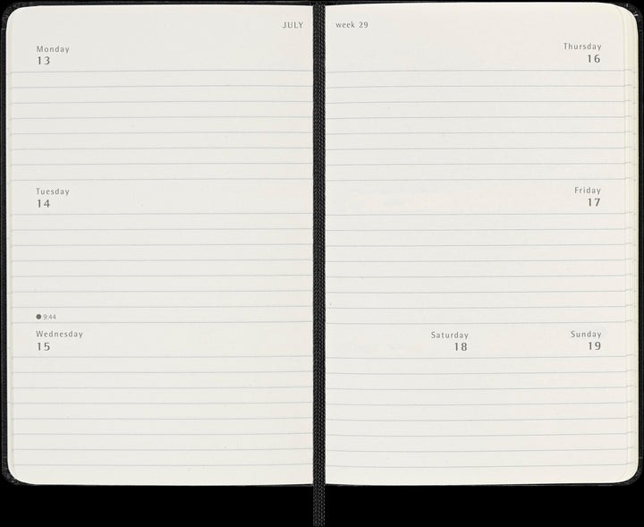 Moleskine 18 Monate Wochenkalender 2025/2026, P/A6, 1 Wo = 2 Seiten, Horizon...