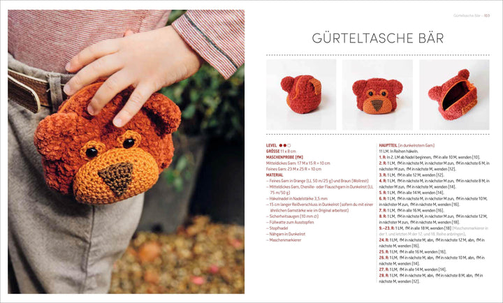 Tierisch süße Rucksäcke & Taschen häkeln | Chabepatterns