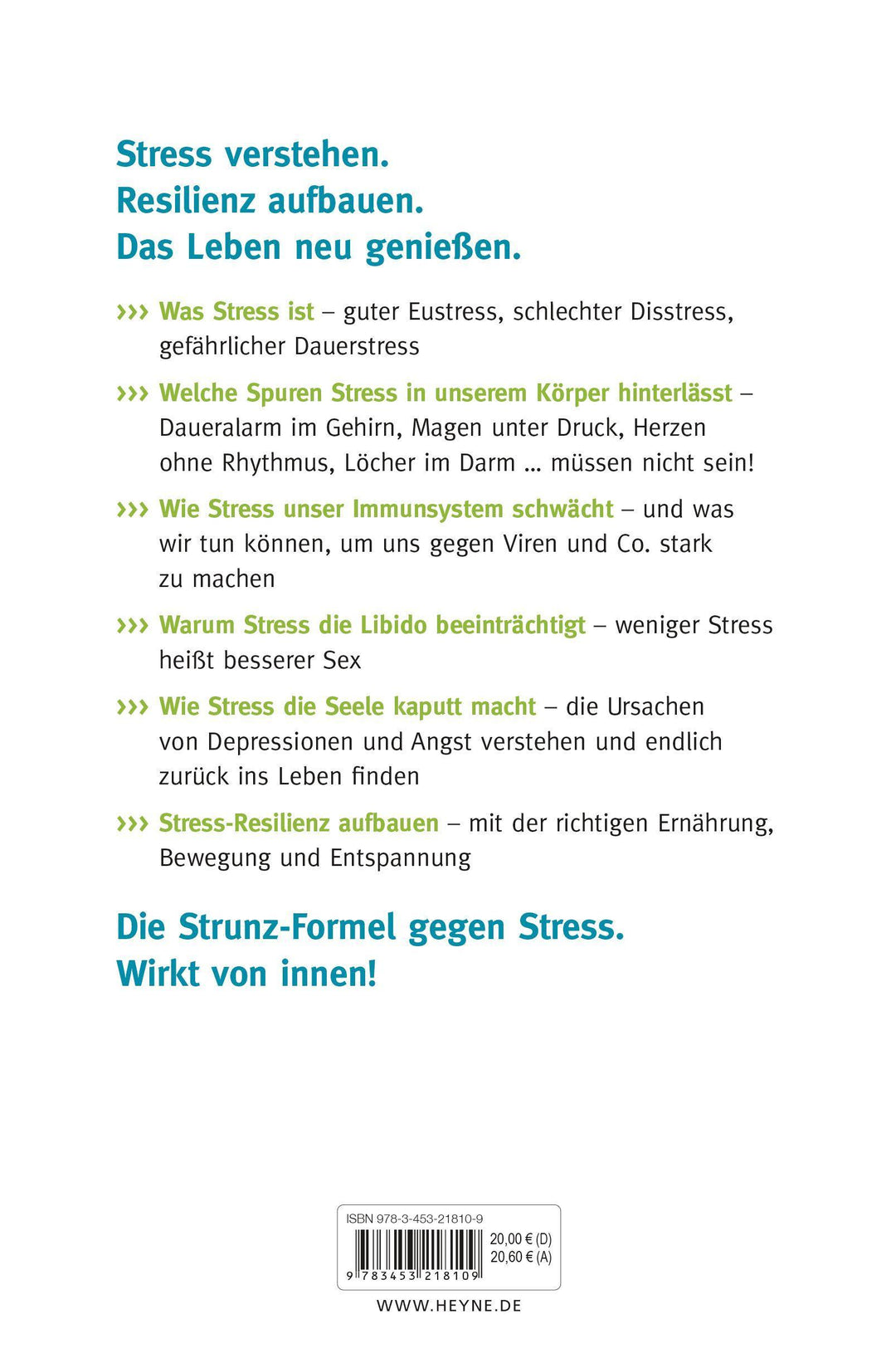 Das Stress-weg-Buch - Das Geheimnis der Resilienz | Strunz, Ulrich