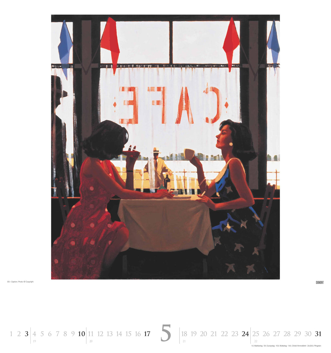 Jack Vettriano 2026 - Kunst-Kalender - Wand-Kalender - 45x48 | -