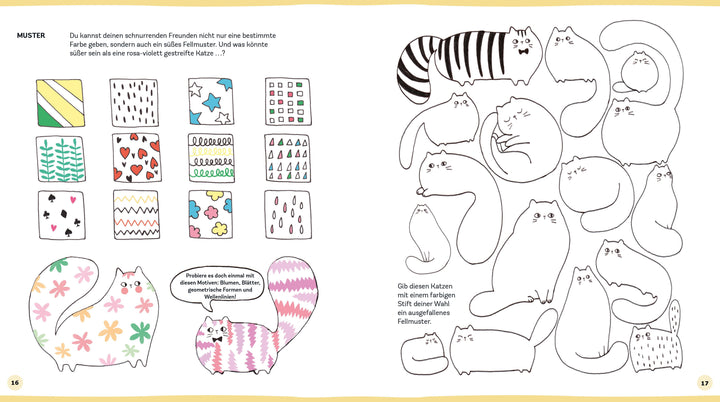 101 supersüße Katzen-Dinge zeichnen - Schnurrige Miezen zum Zeichnen, Kritze...