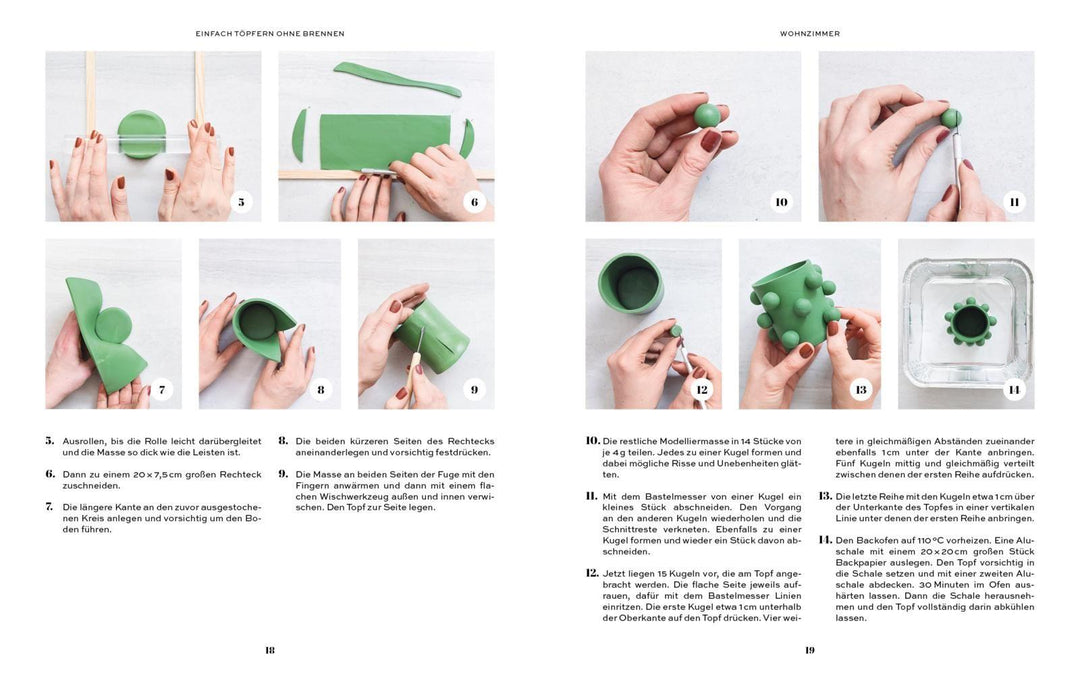 Einfach Töpfern ohne Brennen | Stone, Francesca