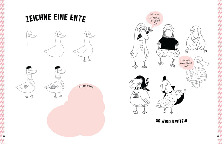 Witzige Tiere zeichnen. Von Alpaka bis Waschbär - mit vielen individuellen V...