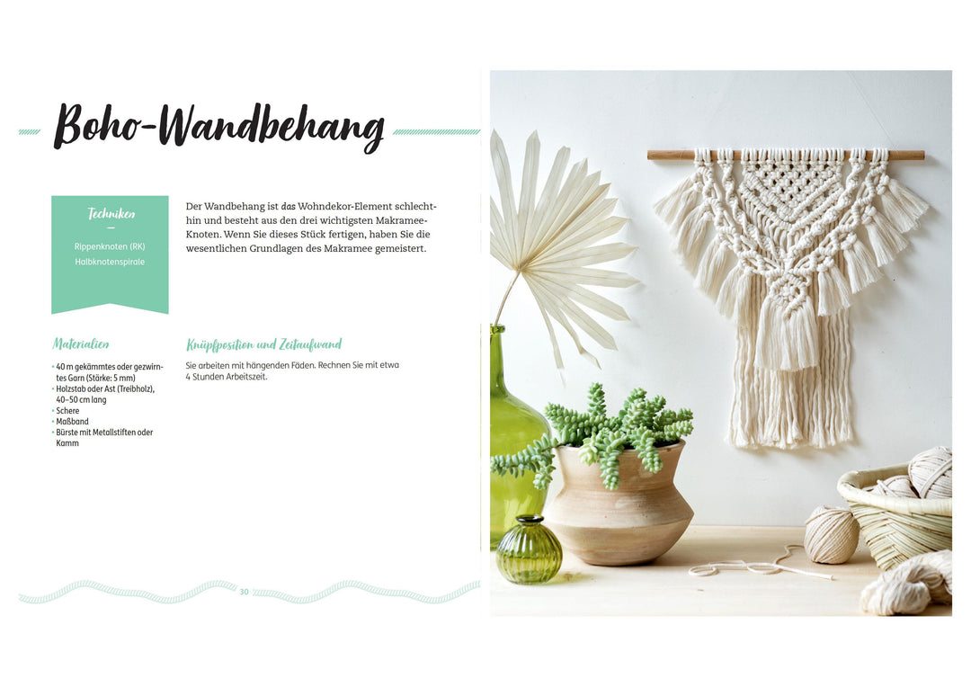 Makramee für Anfänger*innen. Die wichtigsten Knoten & Knüpftechniken in 10 e...
