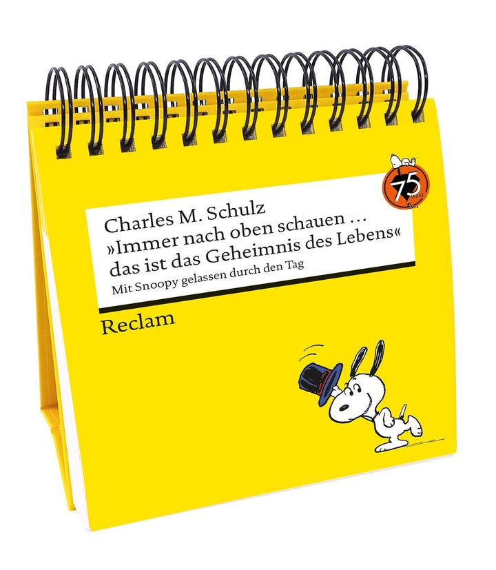 "Immer nach oben schauen ... das ist das Geheimnis des Lebens". Mit Snoopy g...