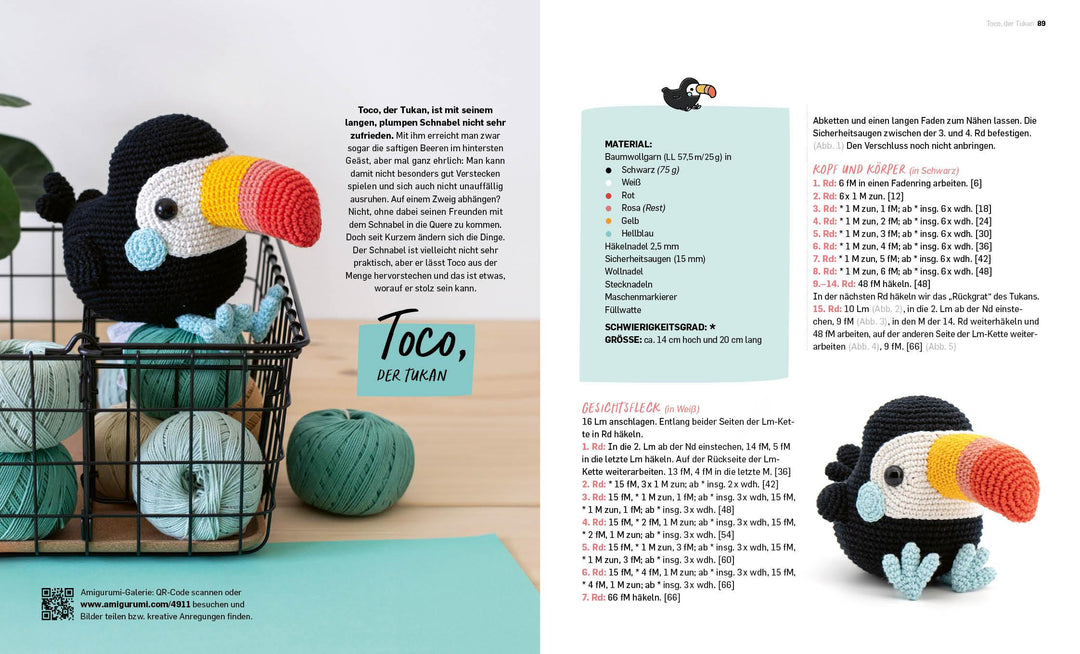 Alle meine Federfreunde: Kunterbunte Amigurumis häkeln | Flamingo, Pfau, Pap...