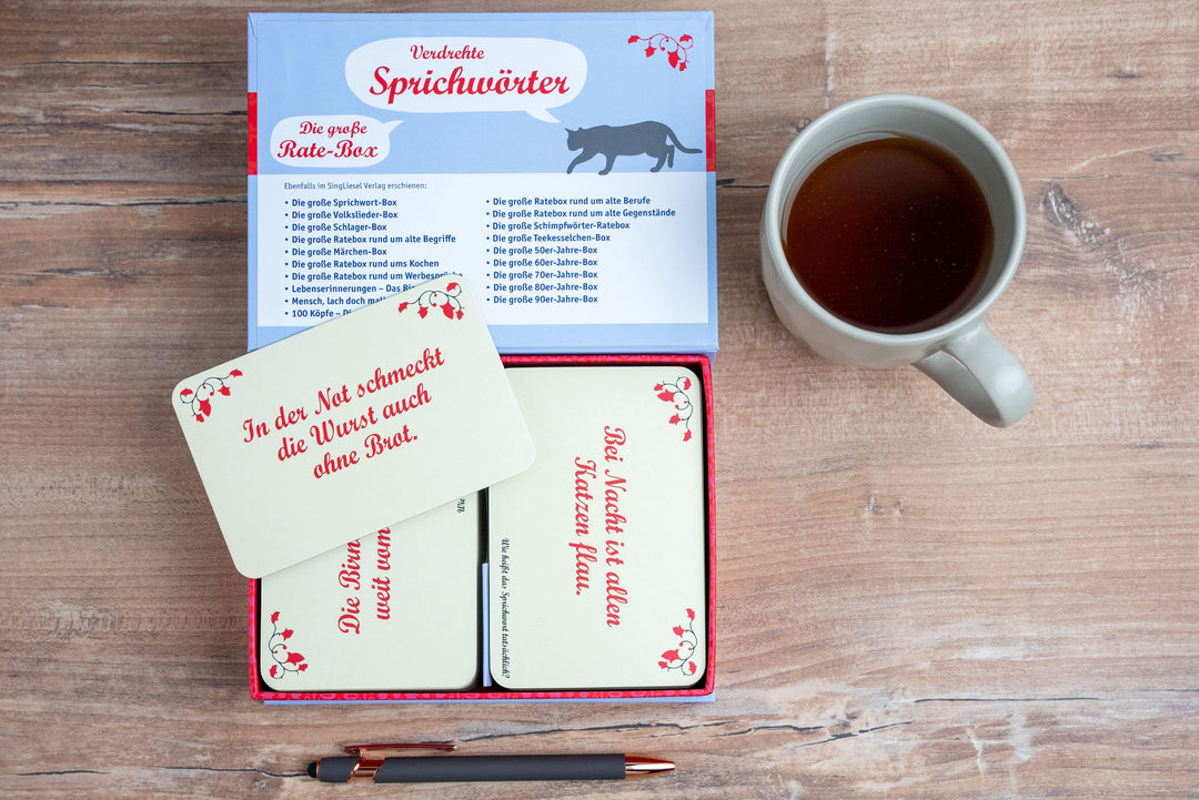 Verdrehte Sprichwörter. Das lustige Quiz-Spiel für Senioren. Spiele-Box mit ...