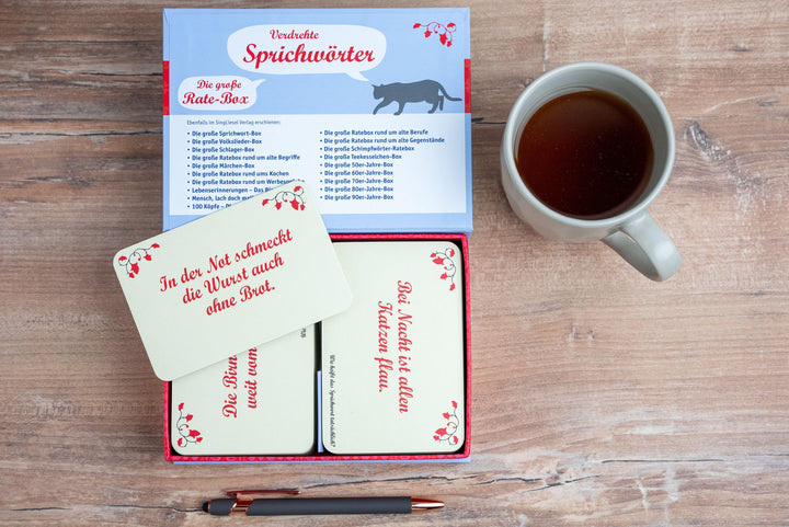 Verdrehte Sprichwörter. Das lustige Quiz-Spiel für Senioren. Spiele-Box mit ...