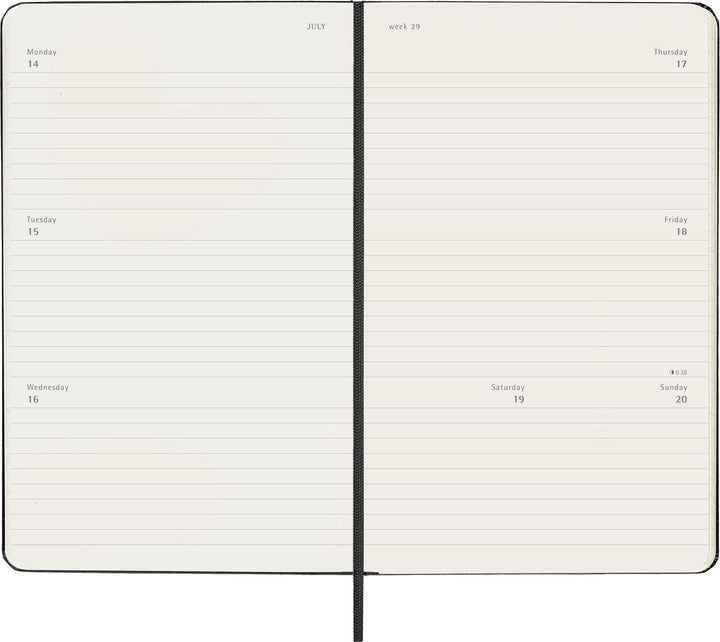 Moleskine 18 Monate Wochenkalender 2025/2026, L/A5, 1 Wo = 2 Seiten, Horizon...
