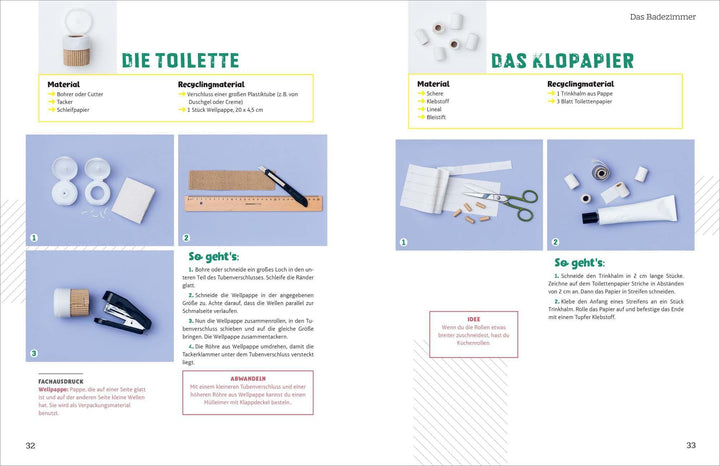 Mein Puppenhaus aus 100% Recyclingmaterial. Inklusive Möbel, Figuren und Zub...