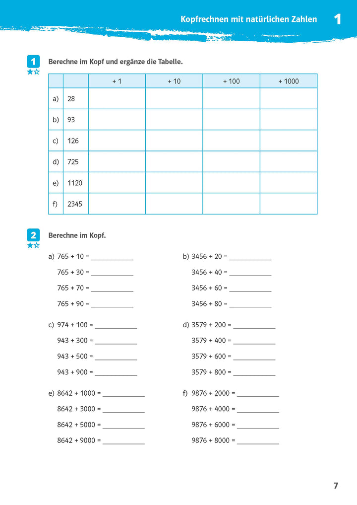 10-Minuten-Training Mathematik Kopfrechnen 5. Klasse | -