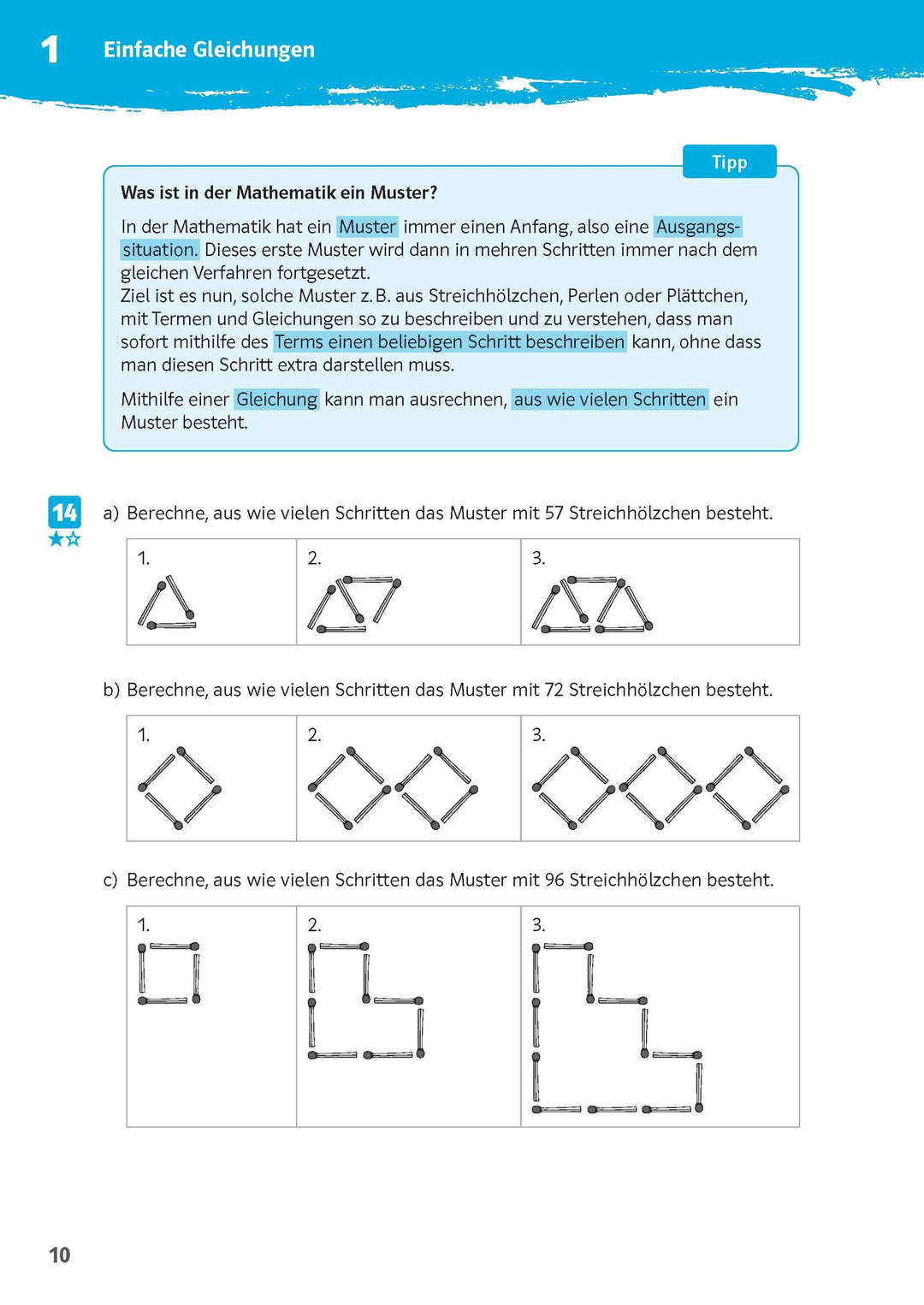 10-Minuten-Training Mathematik Gleichungen lösen 7. - 10. Klasse | -