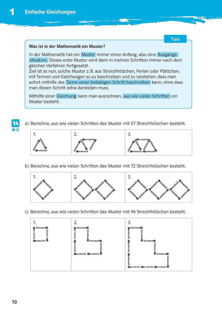 10-Minuten-Training Mathematik Gleichungen lösen 7. - 10. Klasse | -