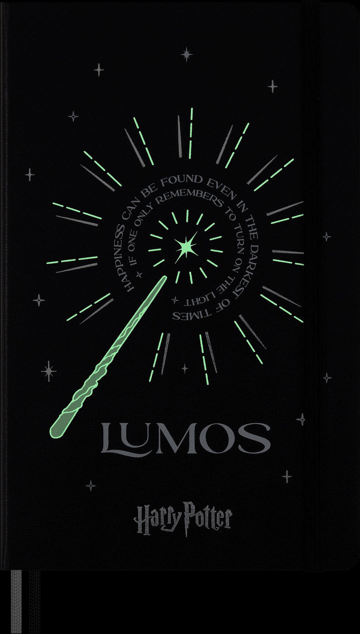 Moleskine Harry Potter Lumos Notizbuch, L/A5, Liniert, Fester Einband, Schwa...