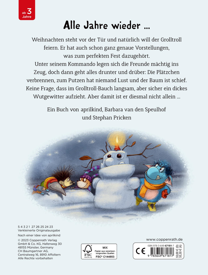 Der Grolltroll - Schöne Bescherung! (Pappbilderbuch) | Speulhof, Barbara van den