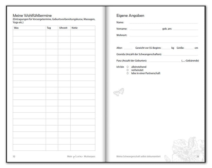 Mein privater Mutterpass - Meine Schwangerschaft selbst dokumentiert | Moser...