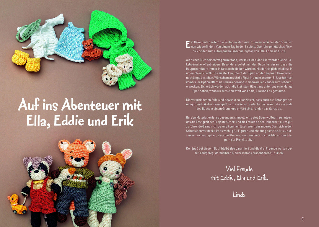 Ella, Eddie & Erik: drei Häkelfreunde - ein Kleiderschrank | Urbanneck, Linda