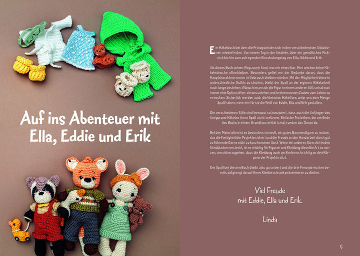 Ella, Eddie & Erik: drei Häkelfreunde - ein Kleiderschrank | Urbanneck, Linda