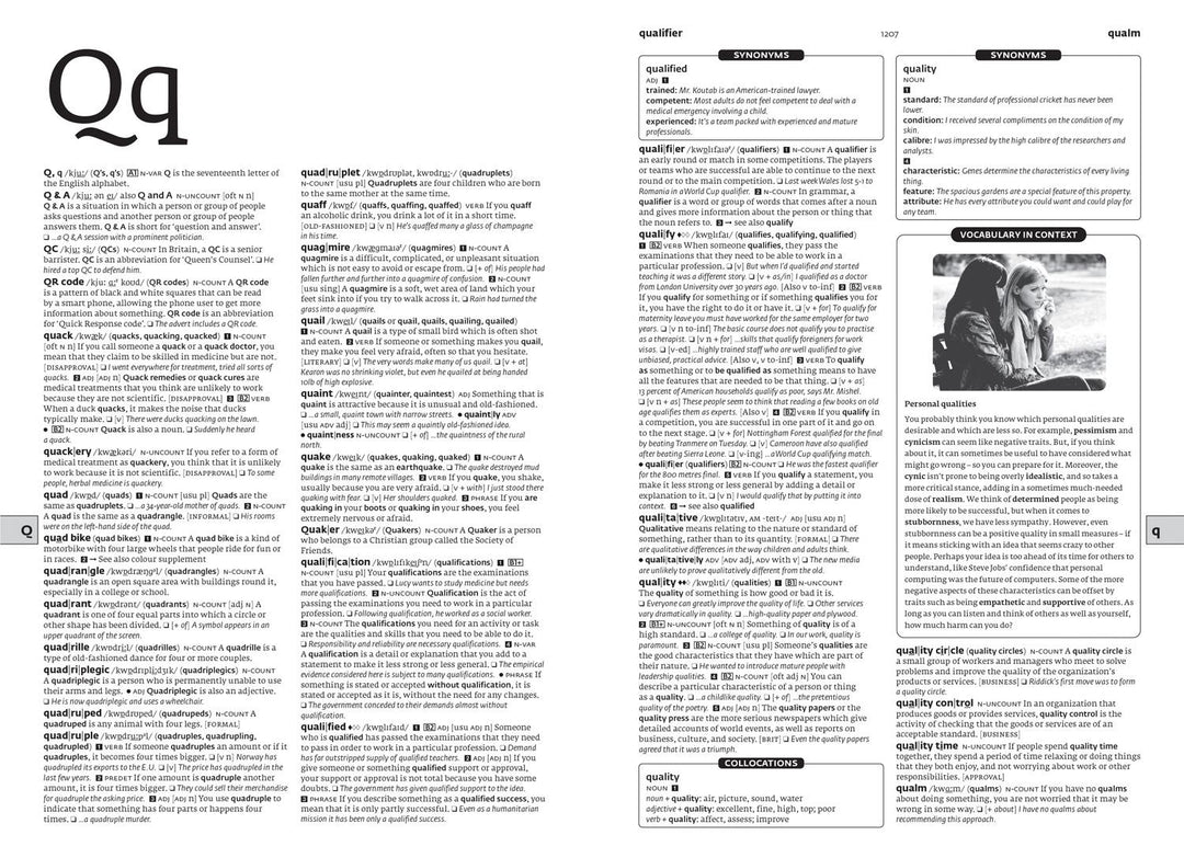 Collins COBUILD Advanced Learner's Dictionary | -