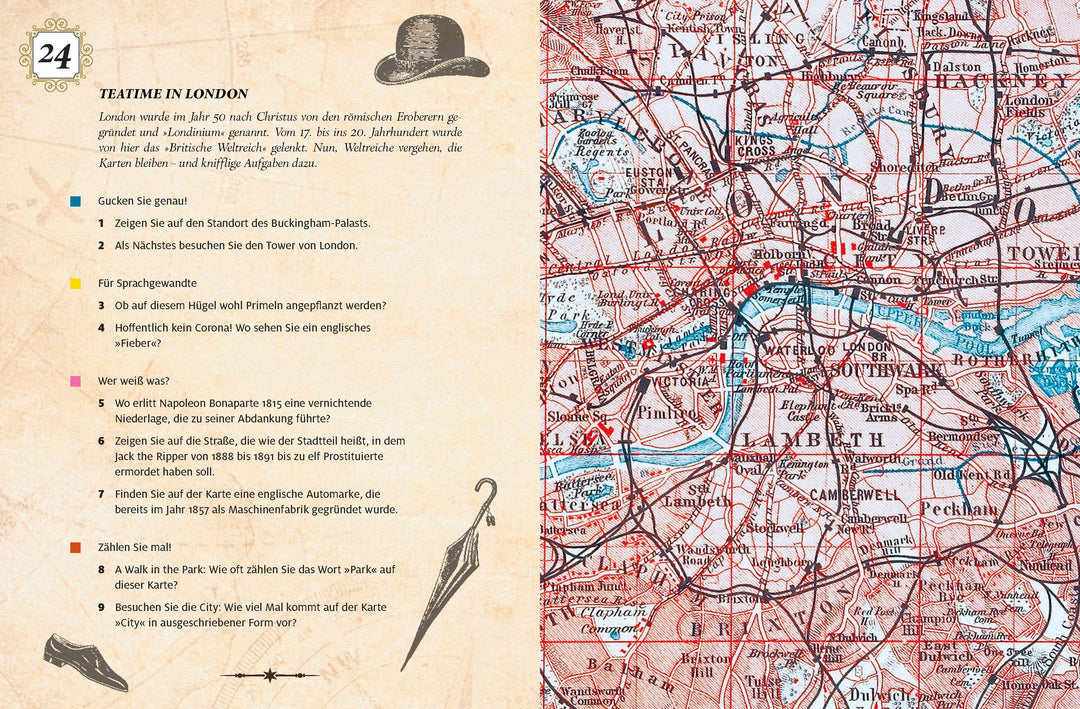 Adventskalender der Landkartenrätsel. In 24 Etappen um die Welt | Kiefer, Philip