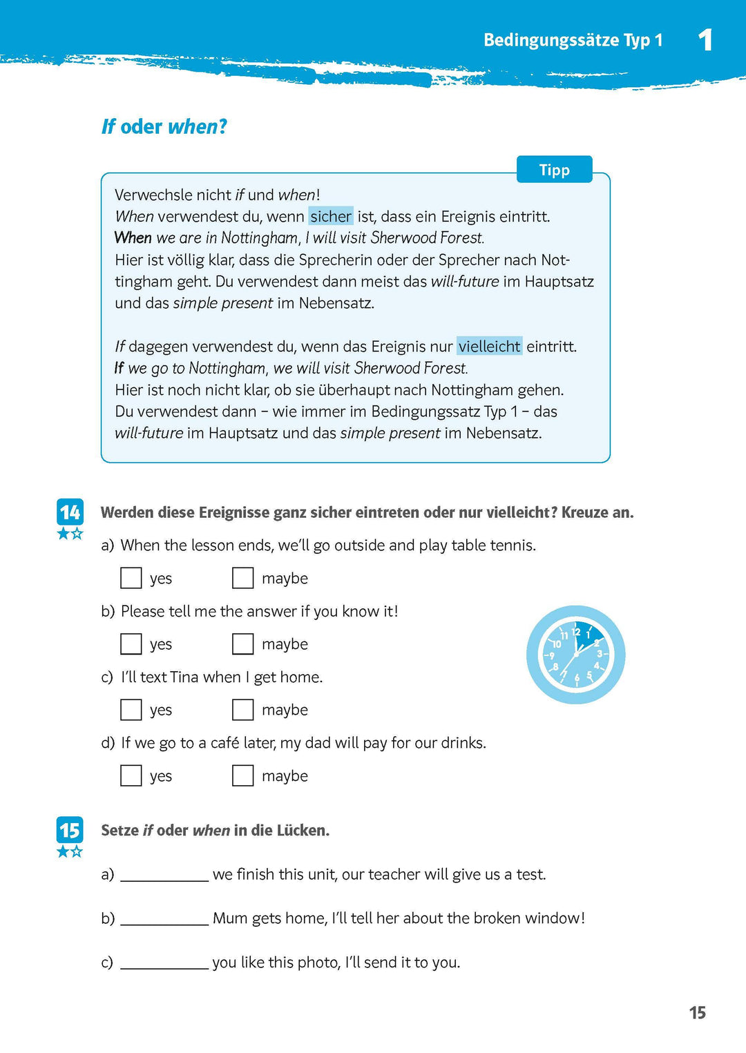 10-Minuten-Training Englisch Grammatik If-Clauses 6.-8. Klasse | -
