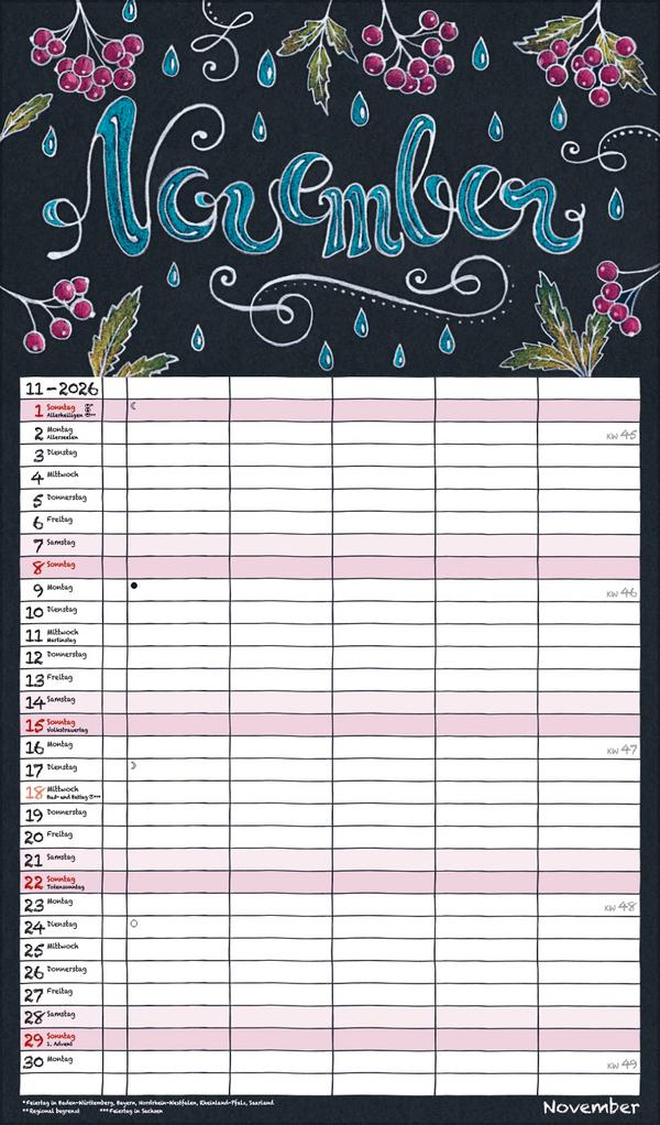 Lovely Chalk Timer 2026 | -