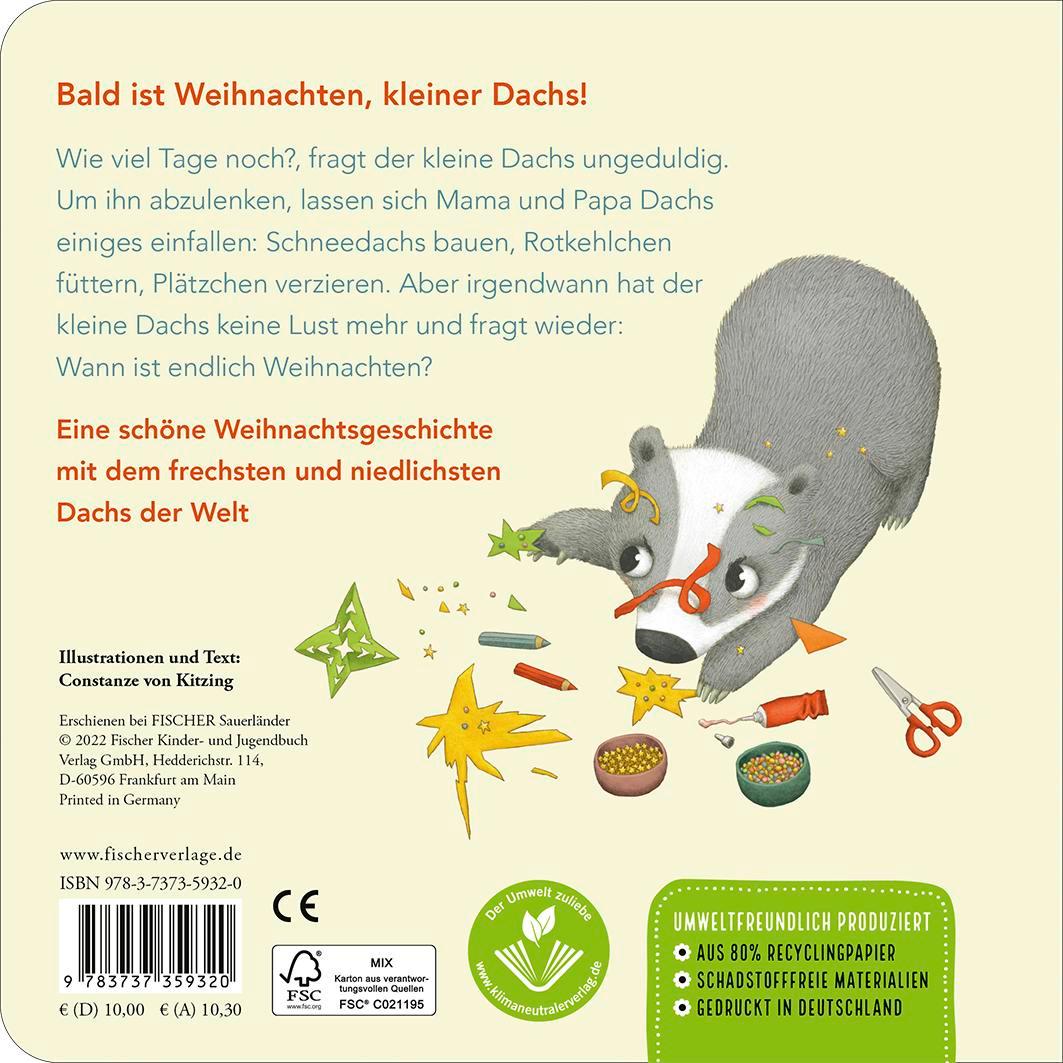 "Wann ist endlich Weihnachten?", fragt der kleine Dachs (Weihnachtsbuch) | K...